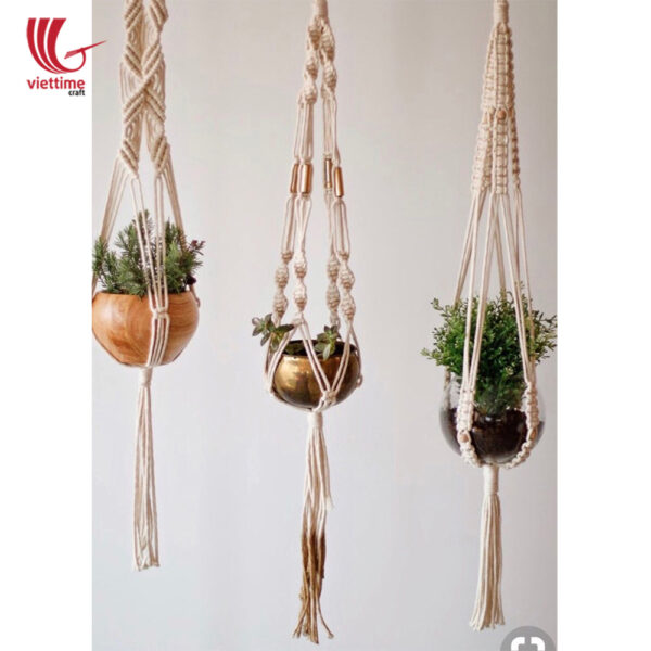 Jute Rope Macrame Hanging Planter Basket