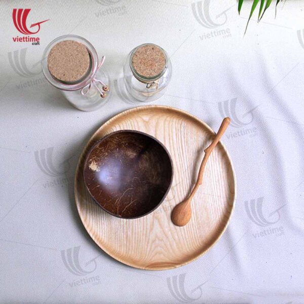 Round Wooden Tray For Serving Food