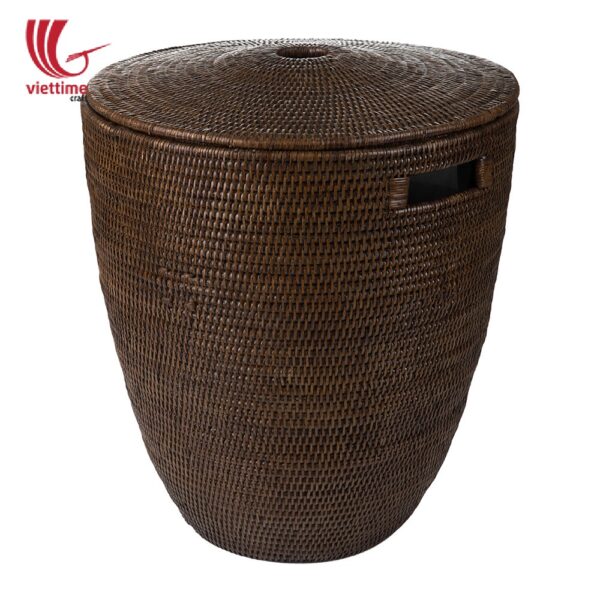 Exquisitely Woven Rattan Laundry Hamper Basket