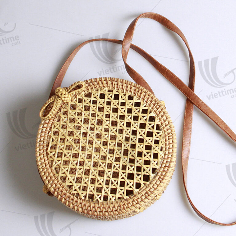 Rattan Circle Bag Made In Beautiful Vietnam/ Viettime Craft