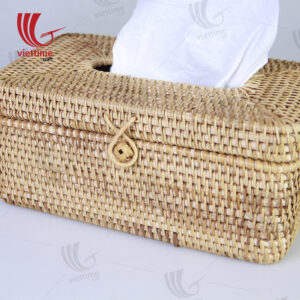 Honey Brown Rattan Tissue Napkin Box