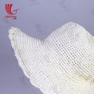 White Beautiful Woven Recycled Paper Hats