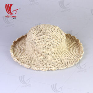 Light Brown Woven Recycled Paper Hats