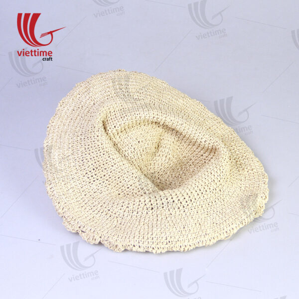 Light Brown Woven Recycled Paper Hats