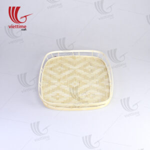 Simple White Bamboo Decorative Trays
