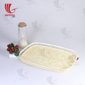 Simple White Bamboo Decorative Trays