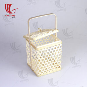 Bamboo Storage Box Basket With Handle