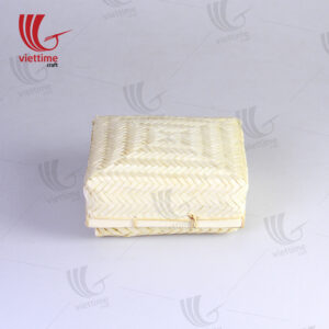 Woven Square Lift Off Lid Bamboo Box