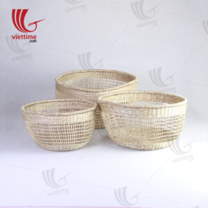 Handmade Woven Seagrass Baskets Set of 3