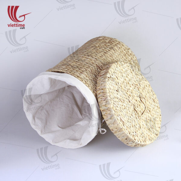 Water Hyacinth Wicker Laundry With Fabric Inside