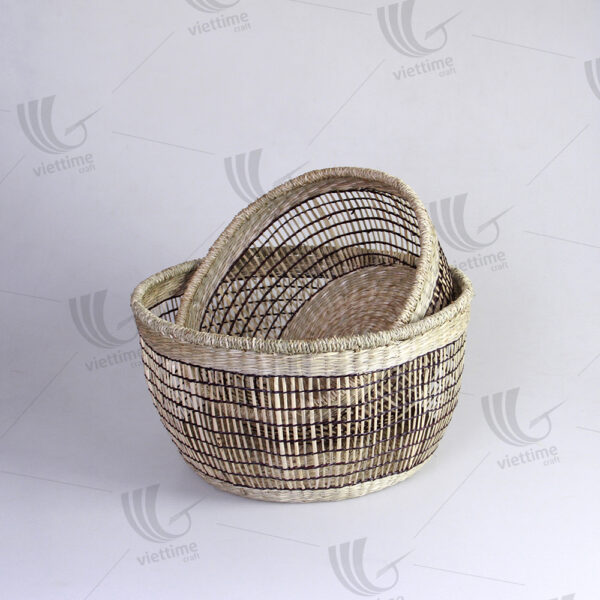 Seagrass Storage Baskets Wholesale Set Of 2