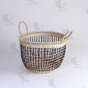 Seagrass Storage Baskets With Handle Set Of 2