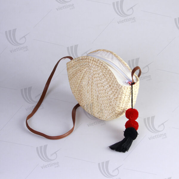 Straw Water Hyacinth Bags Wholesale With Tassel