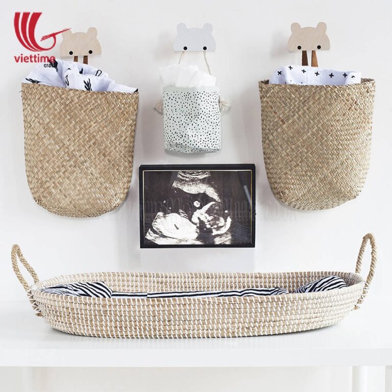 Seagrass Baby Changing Basket Wholesale / Viettime Craft