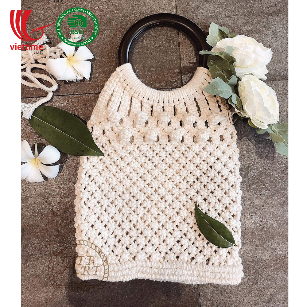 Handmade Cotton Rope Designer Macrame Bags, India at Rs 300/piece in Noida