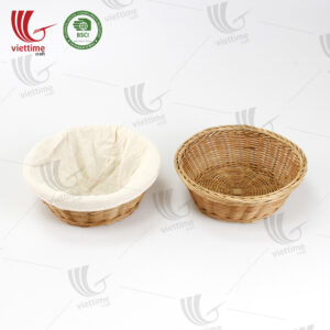 Rattan Bread Basket With Liner Wholesale