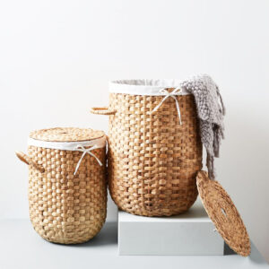 Water Hyacinth Laundry Basket sku B00224
