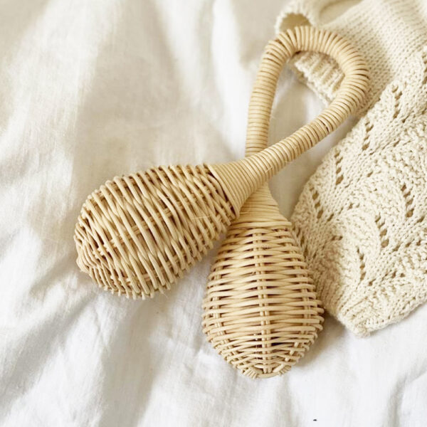 Rattan Baby Rattle Toy sku M00311