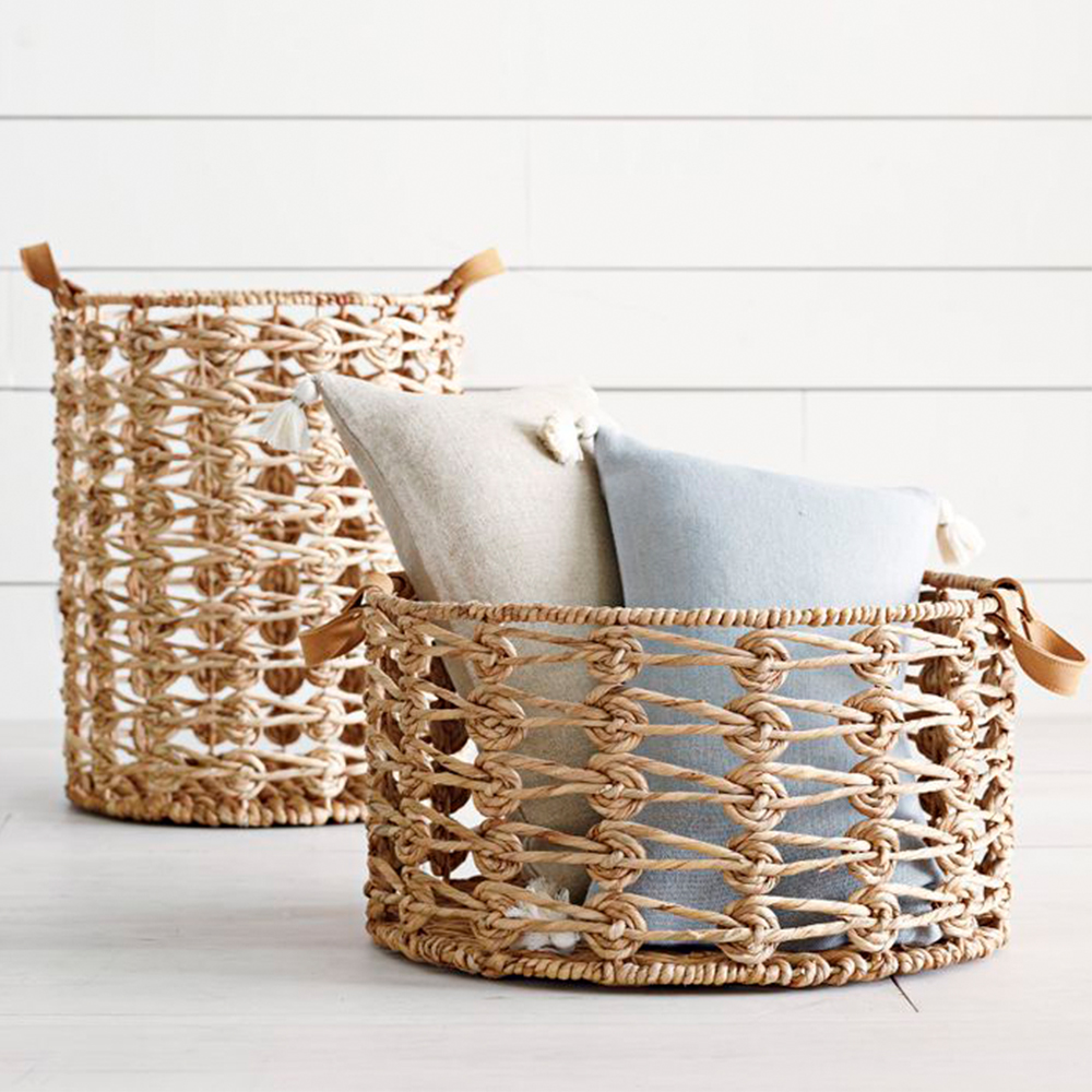 Water Hyacinth Laundry Basket sku B00231/ Viettime Craft JSC