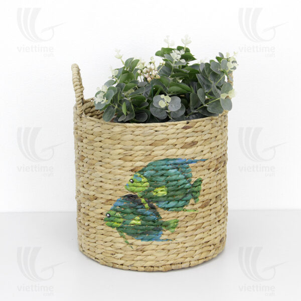 Water Hyacinth Laundry Basket sku B00234