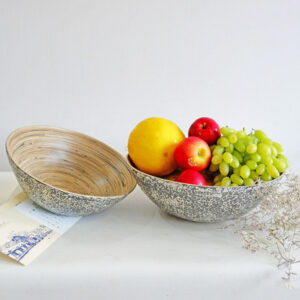 Spun Bamboo Bowl With Eggshell Inlaid sku TC00075