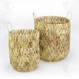 Water Hyacinth Laundry Basket sku B00225