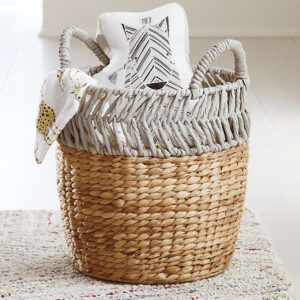 Water Hyacinth Laundry Basket sku B00252