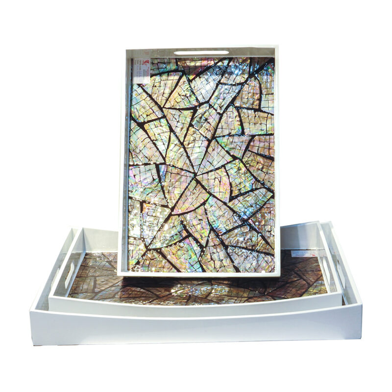 Mother Of Pearl Inlaid Tray Sku KT0002
