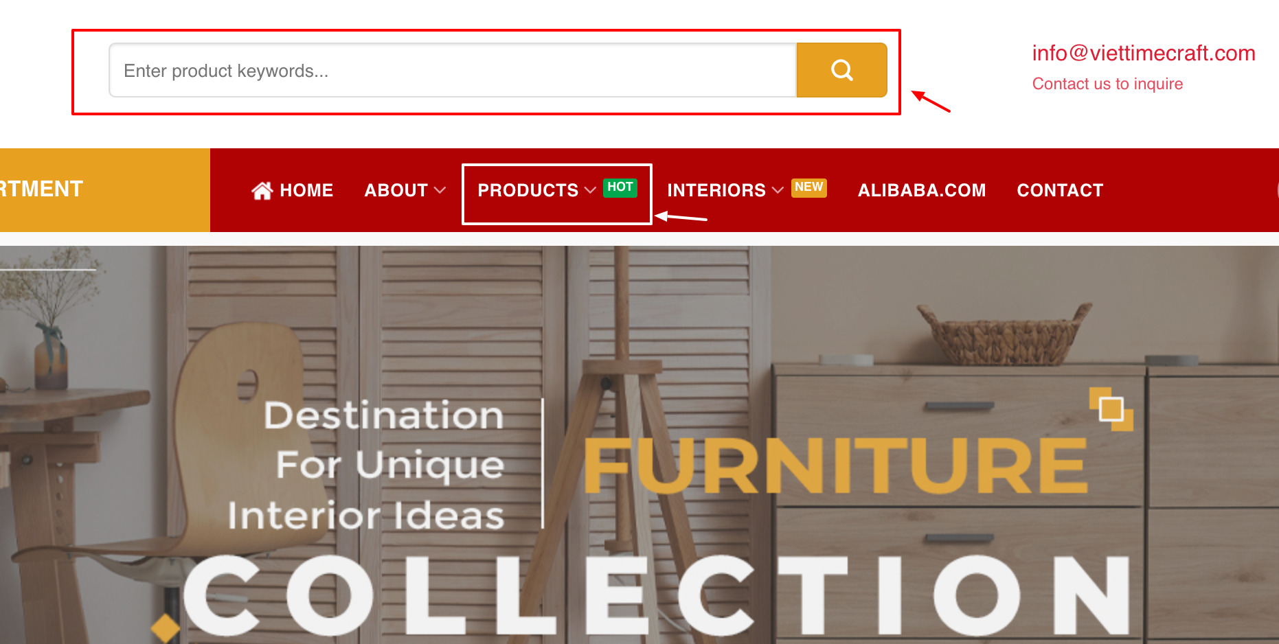 You can search for the product you need.