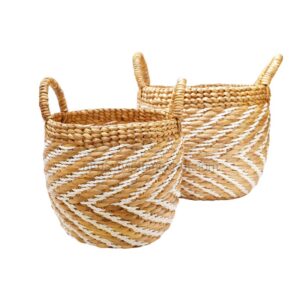 Water Hyacinth Storage Basket sku B00295 from Viettime Craft