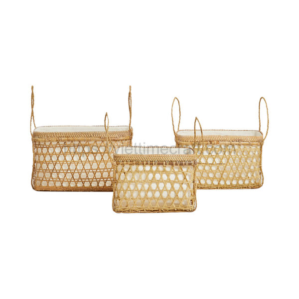 Set of 3 Bamboo Storage Basket - TD00332