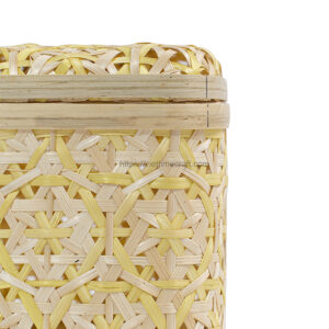 Woven Bamboo Box Container sku TD00346