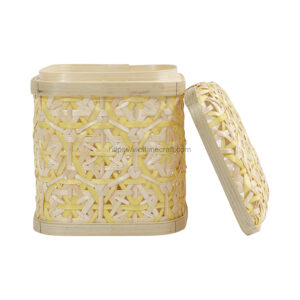 Woven Bamboo Box Container sku TD00346