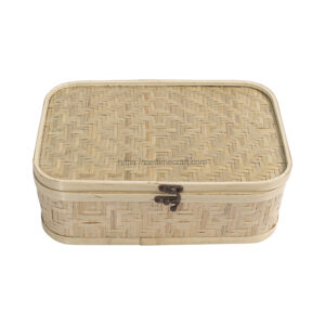 Woven Bamboo Box Container sku TD00362