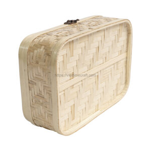 Woven Bamboo Box Container sku TD00362