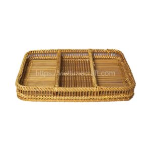 Bamboo Tray With 3 Compartments Wholesale Viettimecraft Factory