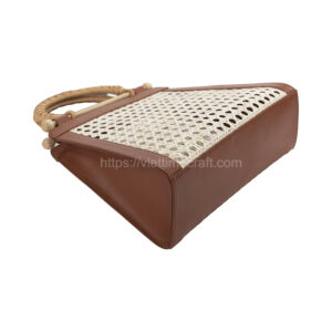 Hand Woven Rattan Bag With Luxury handle Wholesale