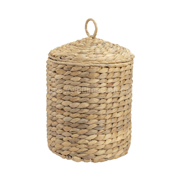 Basket Made of Water Hyacinth With Lid From Viettimecraft