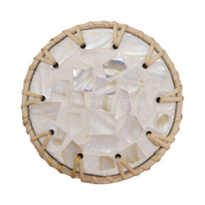 Rattan Coaster Mix Mother Of Pearl