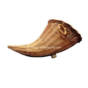 Viettimecraft_ Rattan Wicker Cornucopia Horn Basket-vietnam handicraft export supplier