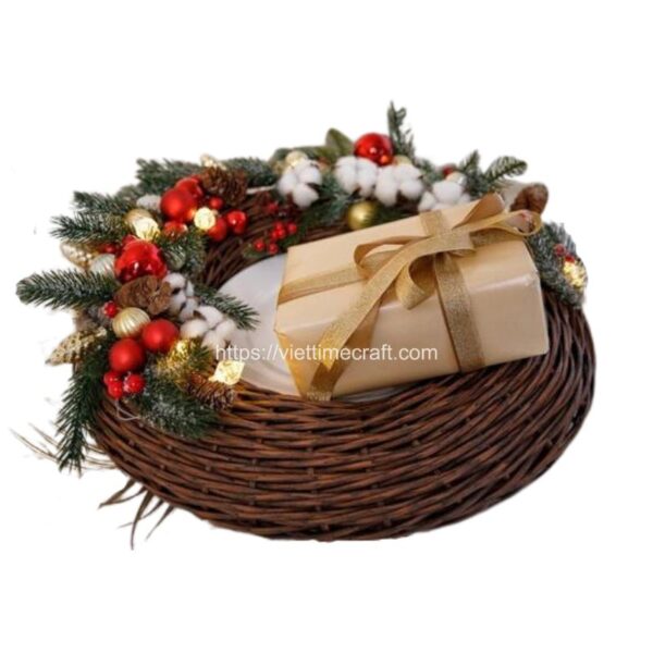 Viettimecraft_Rattan Christmas Wreaths - Vietnamese handicraft export supplier (3)