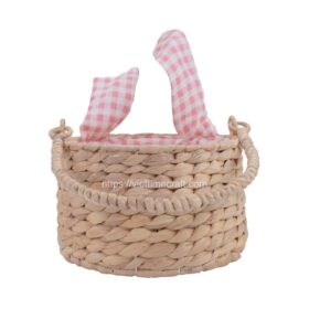 Viettimecraft_Wicker Bunny Easter Basket made of Water-hyacinth Wholesale_vietnam handicraft export supplier