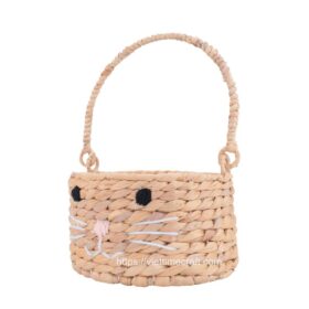 viettimecraft - water hyacinth bunny basket for easter - vietnam handicraft supplier