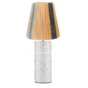 Colorful Straw mix Mother Of Pearl Table Lamp Viettimecraft handicraft wholesale export supplier (2)
