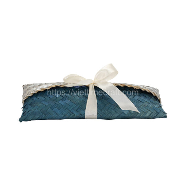 Viettimecraft-Navy Blue Rectangle Bamboo Gift Box - vietnam handicraft supplier export wholesale