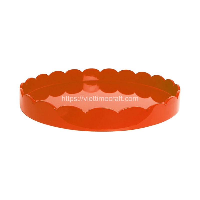 MOQ Low Round Lacquer Tray Wholesale Vietnam Factory