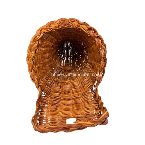 Viettimecraft_ Brown Rattan Wicker Cornucopia Horn Basket-vietnam handicraft export supplier