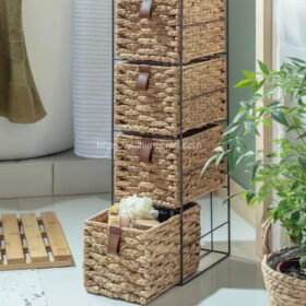 Water Hyacinth Basket Storage Tower Wholesale