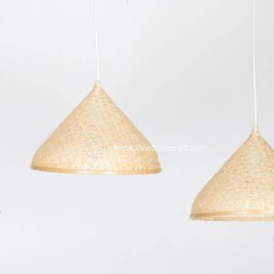 Viettimecraft - Cone Shaped Bamboo Pendant Shade - natural lampshade supplier
