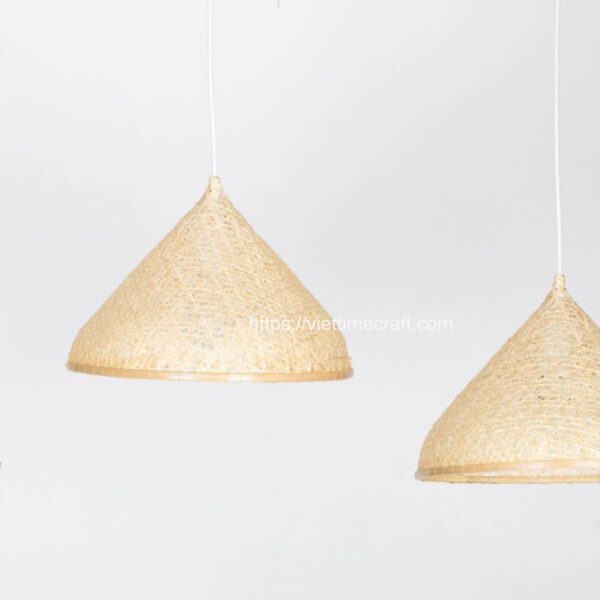 Viettimecraft - Cone Shaped Bamboo Pendant Shade - natural lampshade supplier